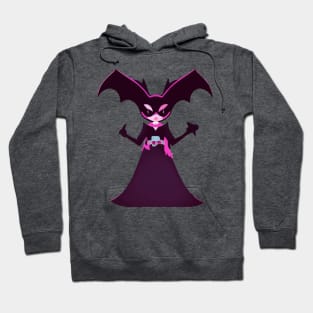 Halloween Bat Witch Fuchsia Hoodie